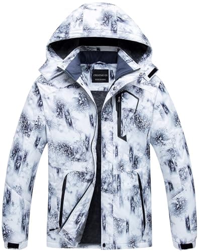Men's CREATMO US Mountain Waterproof Ski Snowboard Jacket Warm Winter Coat