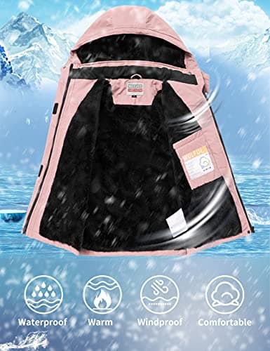 Warm Waterproof Ski Jacket for Girls