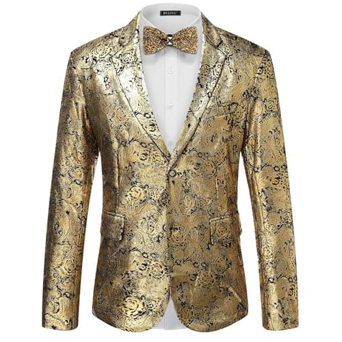 Stylish Men's Floral Suit Jacket for Dinner Party, Prom, and Wedding Tuxedo