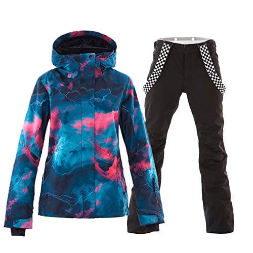 GS Women's Snowing Windproof Waterproof Insulated Ski Jacket & Pants Set