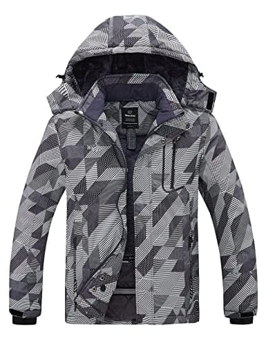 WantDo Men's Waterproof Warm Winter Snowboarding Jacket with Hood