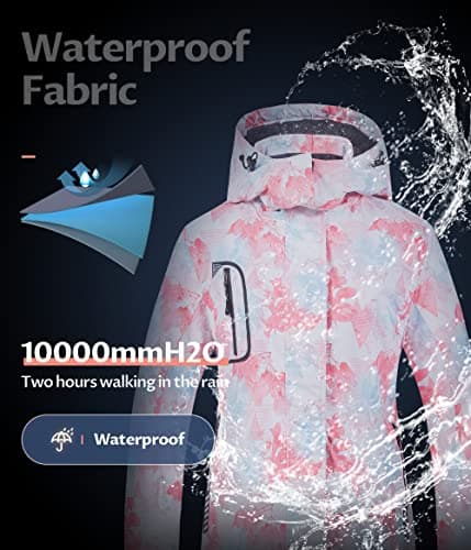 CREATMO Women's Waterproof Ski Jacket