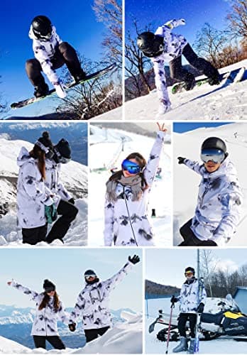 GSOU Men's Waterproof Windproof Insulated Ski Jacket for Snowboarding Winter Sports