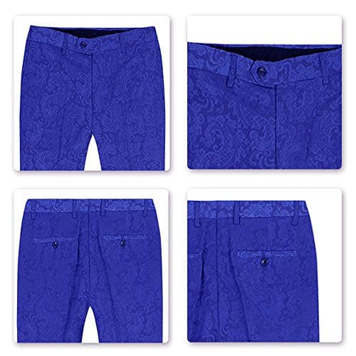 YFFUSHI Men's Elegant Jacquard 3-Piece Suit Tuxedo Set