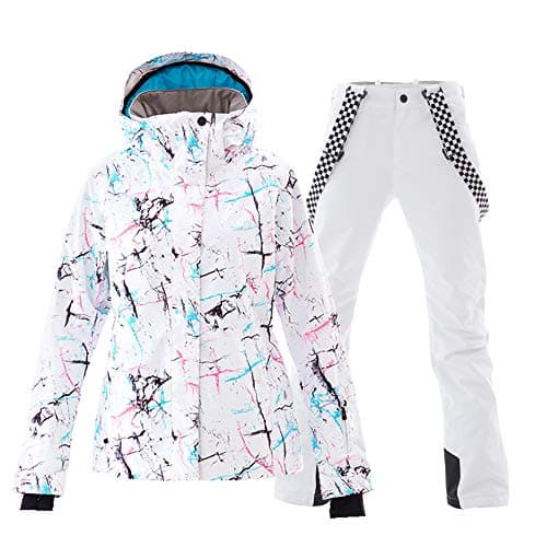 GS Women's Snowing Windproof Waterproof Insulated Ski Jacket & Pants Set