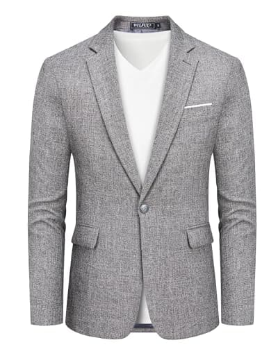 WULFUL Men's Lightweight Casual Blazer Suit Coat