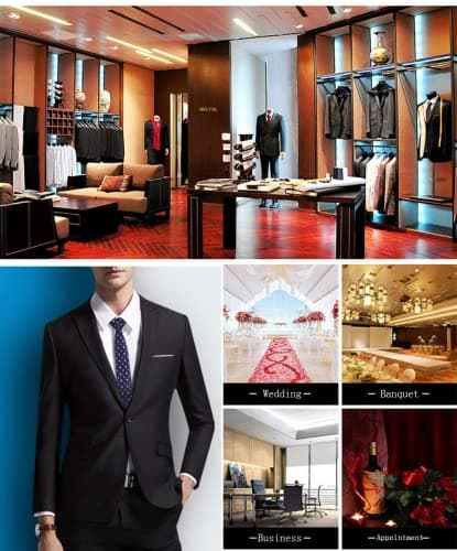 WULFUL Men’s Slim Fit 3-Piece Suit: Blazer, Vest & Pants for Business and Weddings