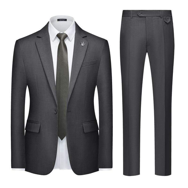 MAGE MALE Slim Fit 2 Piece Wedding Prom Tuxedo Suit with Notch Lapel