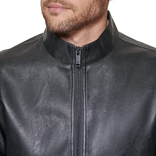 Men's Faux Leather Racer Jacket by DOCKERS