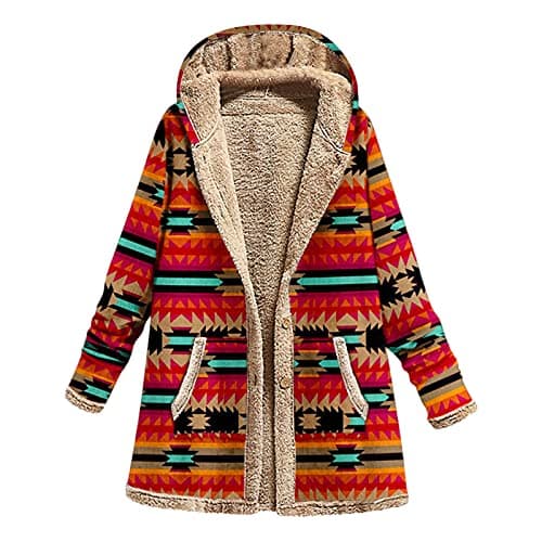 Fartey Sherpa Lined Thick Winter Jacket for Women Warm Hooded Coat
