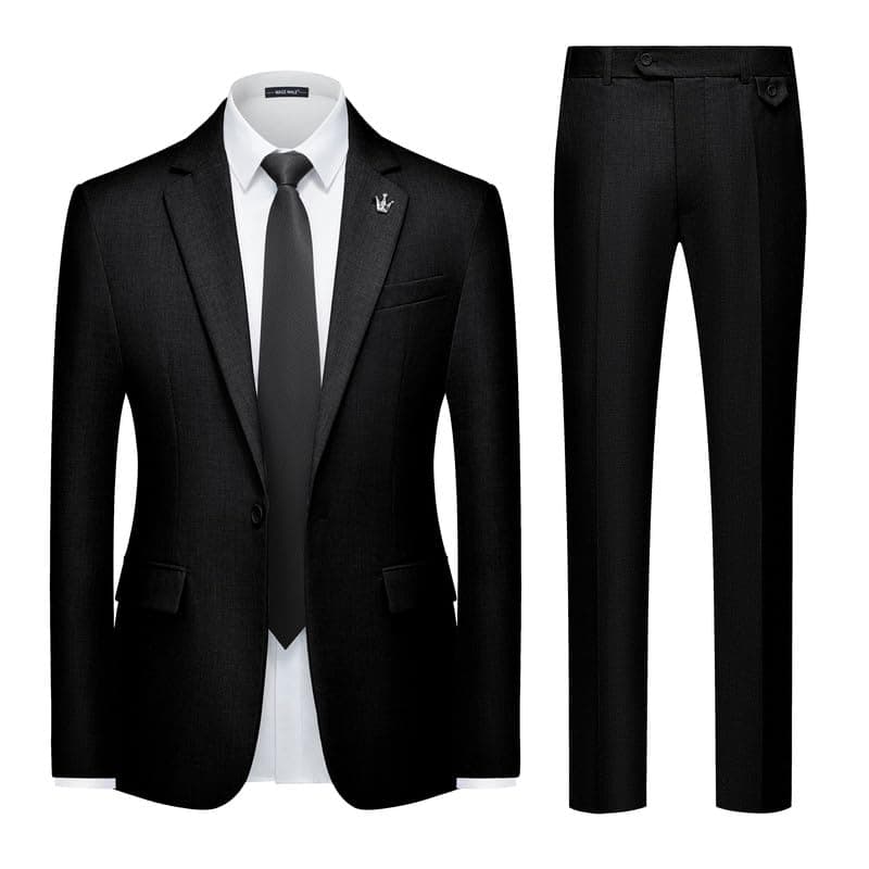 MAGE MALE Slim Fit 2 Piece Wedding Prom Tuxedo Suit with Notch Lapel