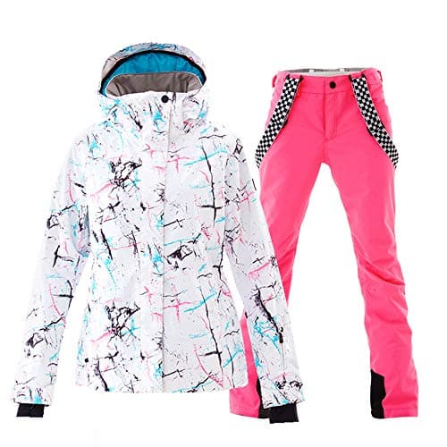 GS Women's Snowing Windproof Waterproof Insulated Ski Jacket & Pants Set