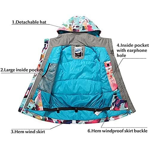 IMPHUT Women's Ski Jacket & Pants Snowsuit Insulated Warm Waterproof Windproof