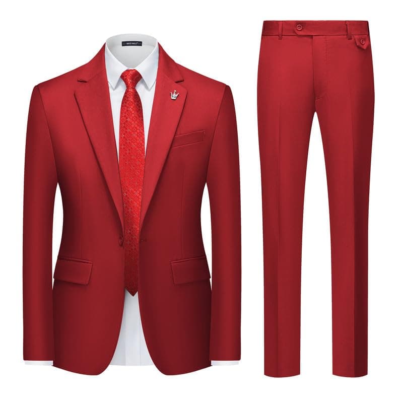 MAGE MALE Slim Fit 2 Piece Wedding Prom Tuxedo Suit with Notch Lapel