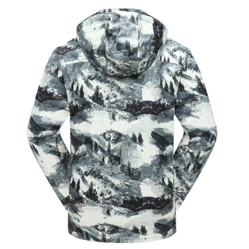PHIBEE Men's Waterproof Winter Ski Coat Windproof Hooded Jacket