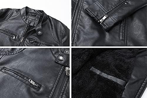 WULFUL Men's Vintage Stand Collar Global Recycled Standard Leather Jacket for Motorcyclists
| WULFUL Men's Stand Collar Global Recycled Standard Leather Jacket and Coat for Casual Wear
| WULFUL Men's Global Recycled Standard Stand Collar Leather Jac