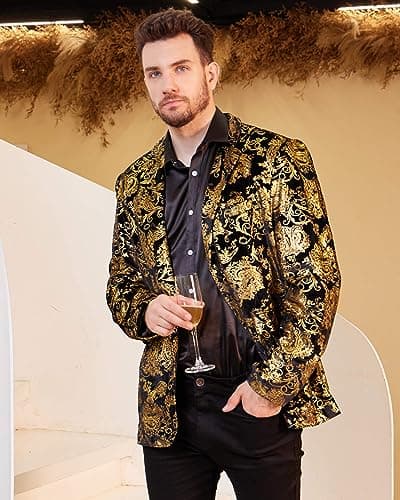 Stylish Mens Floral Blazer for Formal Events