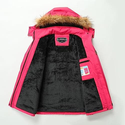MOERDENG Women's Waterproof Winter Hooded Ski Jacket