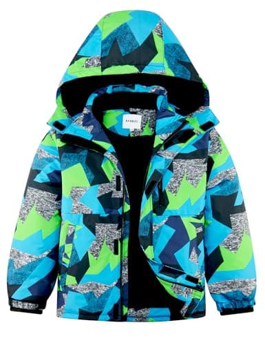 KFRRZC Boys Winter Waterproof Ski Jacket with Hood