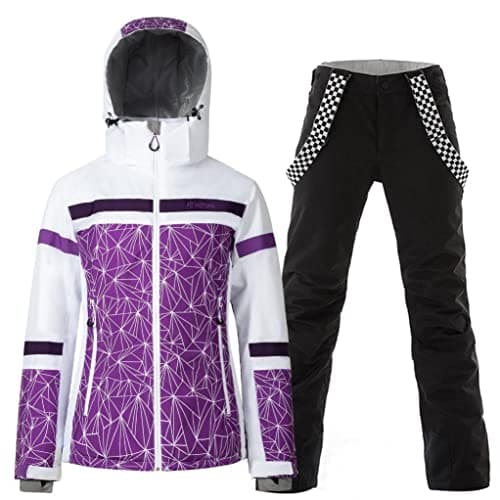 GS Women's Snowing Windproof Waterproof Insulated Ski Jacket & Pants Set