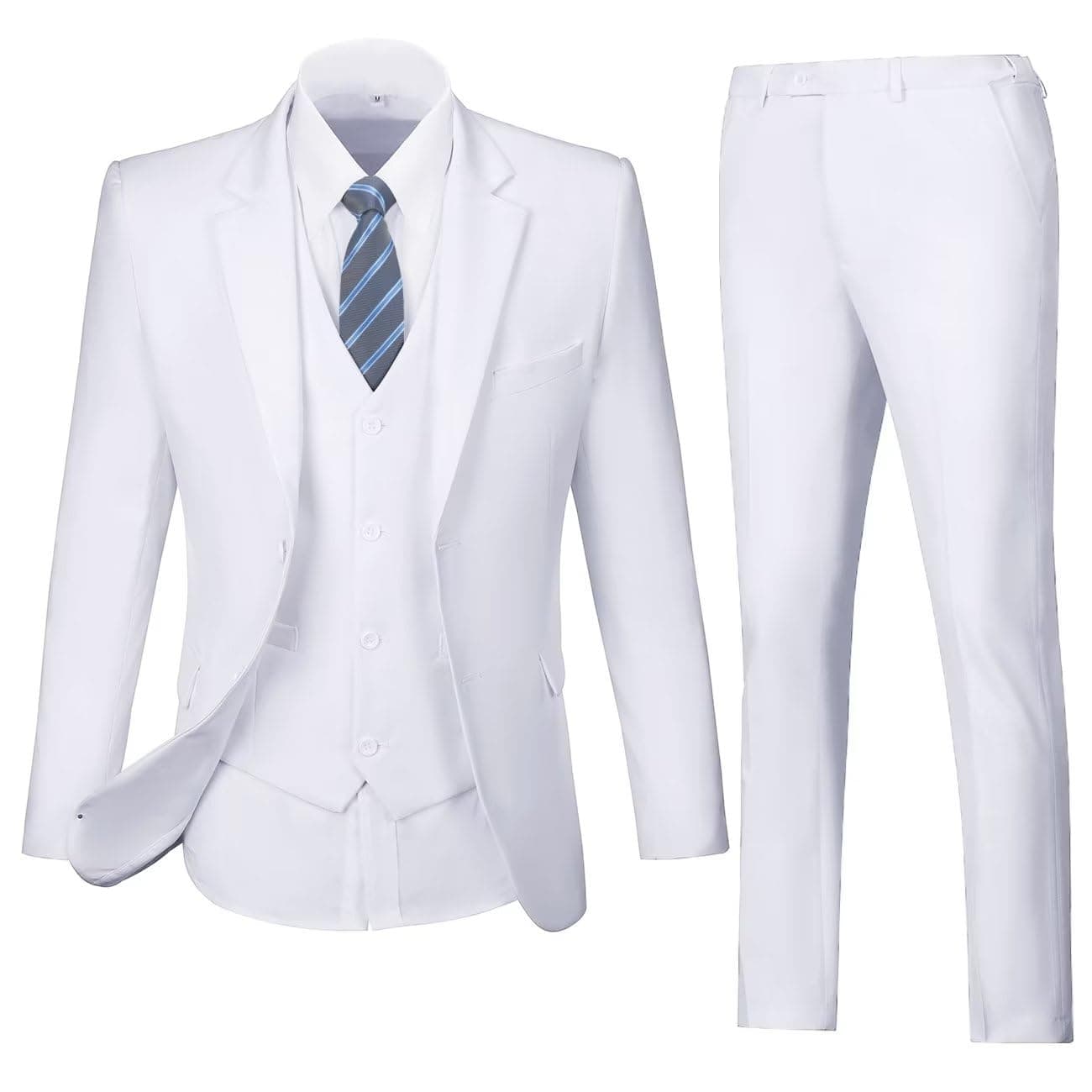 Lynerun Men's Slim Fit Suit Set for Formal Occasions