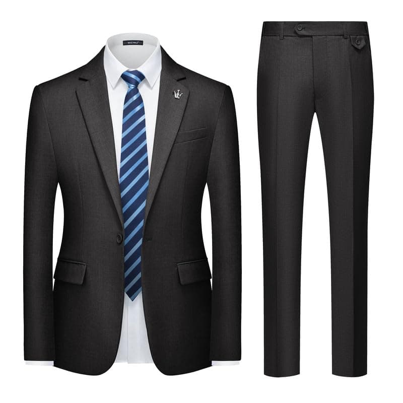 MAGE MALE Slim Fit 2 Piece Wedding Prom Tuxedo Suit with Notch Lapel