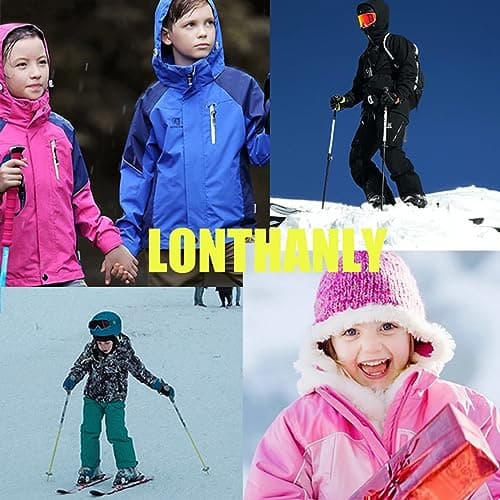 Lonthanly Kids' Winter Waterproof Snowboarding Jacket with Hood
