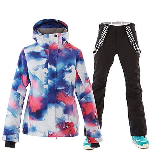 GS Women's Snowing Windproof Waterproof Insulated Ski Jacket & Pants Set