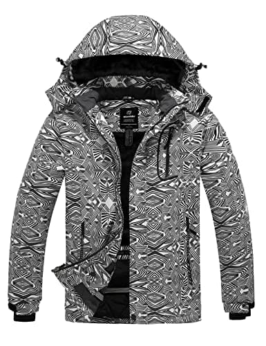 WantDo Men's Waterproof Warm Winter Snowboarding Jacket with Hood