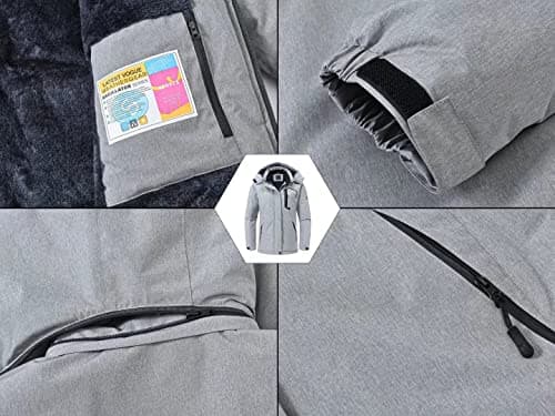 Pdbokew Women's Fleece Hooded Ski Snowboarding Jacket