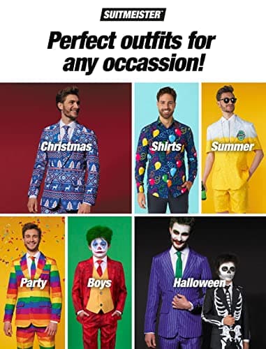 Suitmeister Men's Slim Fit Solid Color Party Suit - Halloween and More