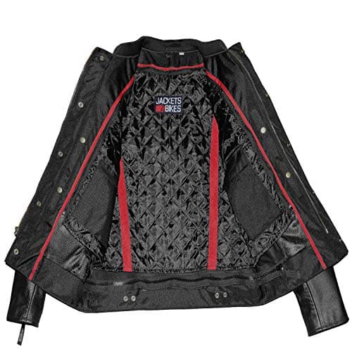 Men's Premium Black Commuter Motorcycle Jacket - CE Armor, Gun Pockets, XL