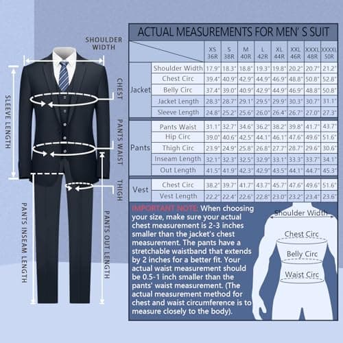 Cooper & Nelson Men's Slim Fit 3-Piece Tuxedo Set Jacket & Pants with Tie