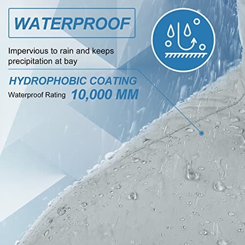 Men's Waterproof Ski Jacket with Detachable Hood and Fleece Lining
