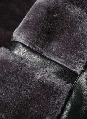 Men's Faux Leather Padded Bomber Jacket with Hood