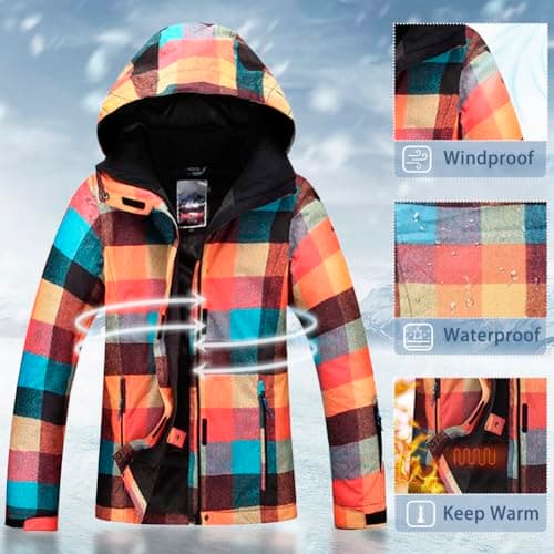 HOTIAN Women's Windproof Snow Jacket & Pants Set