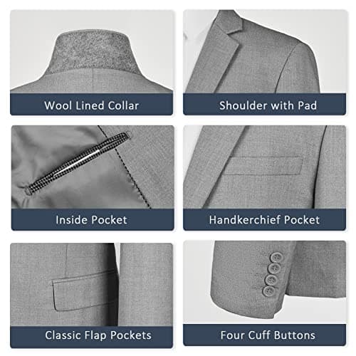 WEEN CHARM Men's Slim Fit 2-Piece Tuxedo Set