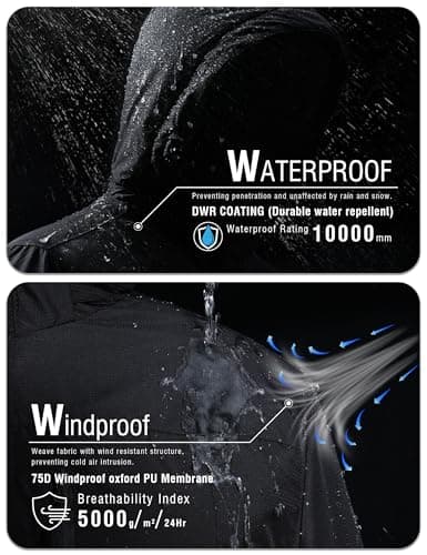 Rapoo Men's Winter Waterproof Ski Jacket Windproof Rainproof Mountain