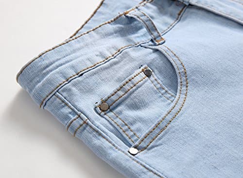 Leward Men's Blue Skinny Jeans Slim Fit Denim Pants