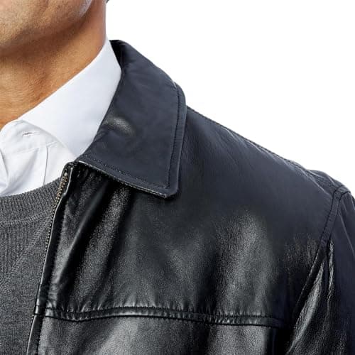Classic Men's New Zealand Lambskin Leather Open Bottom Jacket