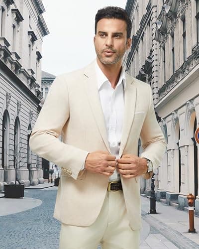 WULFUL Men's Lightweight Casual Blazer Suit Coat