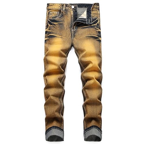 Men's Slim Fit Stretch Jean Blue Or Black Comfortable Soft Ripped Pants Demin