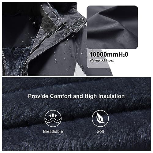Dr.Cyril Kids' Waterproof Fleece Lined Ski Jacket