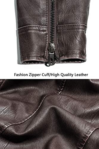 WULFUL Men's Vintage Leather Motorcycle Jacket