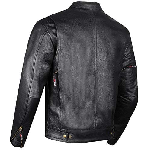 Men's Premium Black Commuter Motorcycle Jacket - CE Armor, Gun Pockets, XL