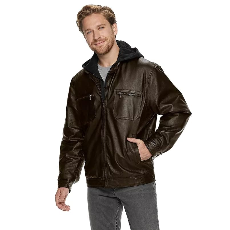 Men's Genuine Leather Racing Motorcycle Jacket