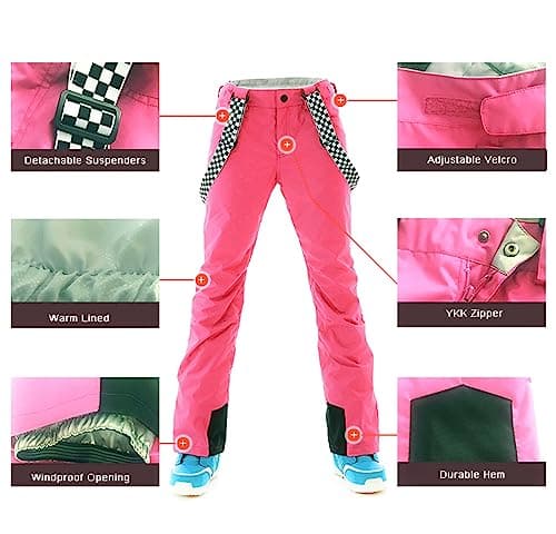 GS Women's Snowing Windproof Waterproof Insulated Ski Jacket & Pants Set
