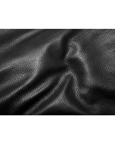 Fairylinks Men's Black Slim Fit Lightweight Motorcycle Leather Jacket