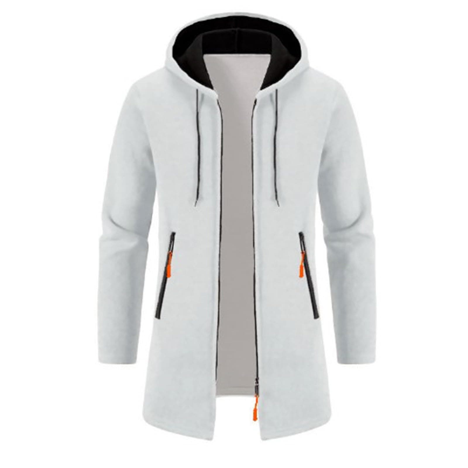 Men's Wool Trench Coat Slim Fit Winter Jacket Plus Size