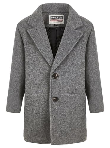 Boys' Wool Trench Coat for Winter